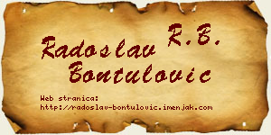 Radoslav Bontulović vizit kartica